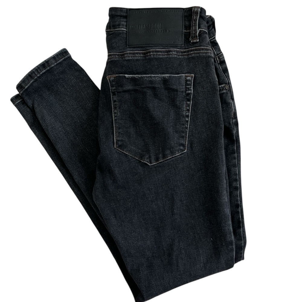 One Teaspoon High Waist Freebirds II Black Dark Denim Jean Sz 29 Festival Grunge